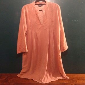 Blush pink velvet dress